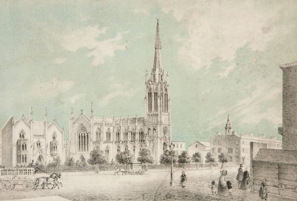 Grace Church  by Charles Autenrieth - Hand-Painted Oil Painting Reproduction