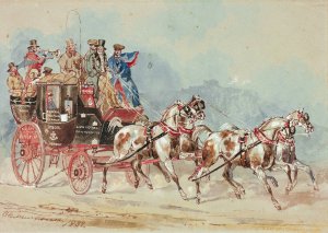The Dover Express by Charles B. Newhouse Oil Painting