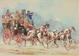 The Dover Express by Charles B. Newhouse Oil Painting