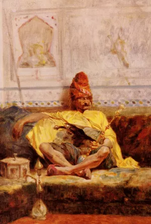 Bashi-Bazouk Assis by Charles Bargue - Oil Painting Reproduction