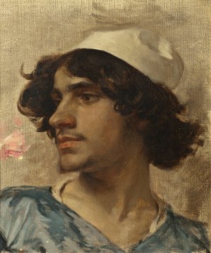 Head of Young man by Charles Bargue Oil Painting