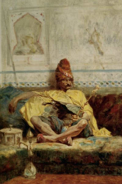 Main Product Photo of Seated Bashi Bazouk Painting by Charles Bargue