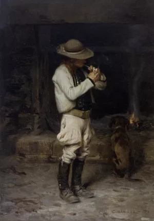 The Smoker by Charles Bargue - Oil Painting Reproduction