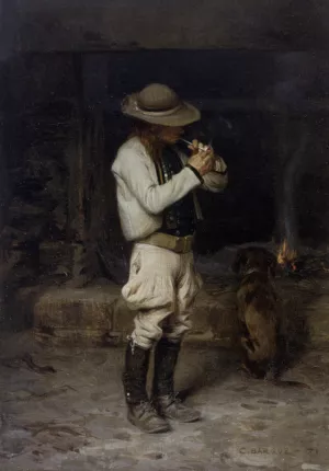 The Smoker Oil painting by Charles Bargue