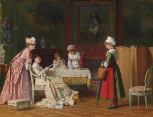 A Letter of Recommendation by Charles Baugniet Oil Painting