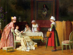 A Letter of Recommendation by Charles Baugniet Oil Painting