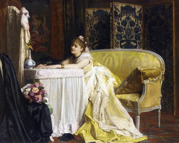 Main Product Photo of After the Ball Painting by Charles Baugniet