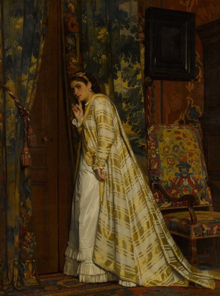 Main Product Photo of Behind Closed Doors Painting by Charles Baugniet