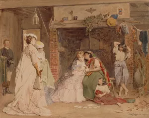 The Card Reader by Charles Baugniet Oil Painting