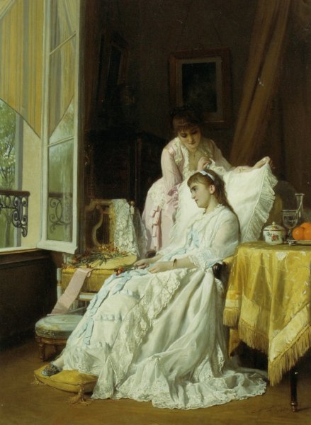 Main Product Photo of The Convalescent Painting by Charles Baugniet
