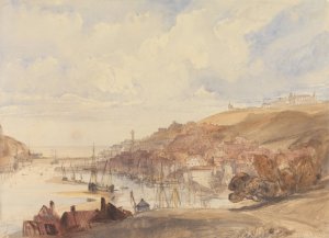 Whitby by Charles Bentley Oil Painting