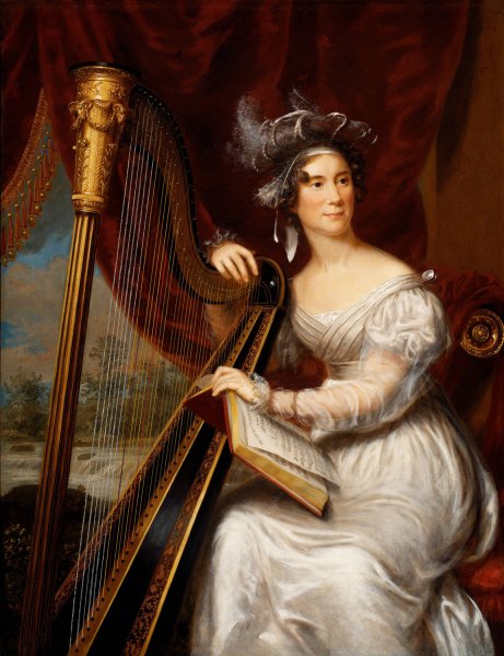 Mrs. John Quincy Adams  by Charles Bird King - Hand-Painted Oil Painting Reproduction
