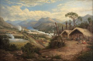 Orakei Korako on the Waikato by Charles Blomfield Oil Painting