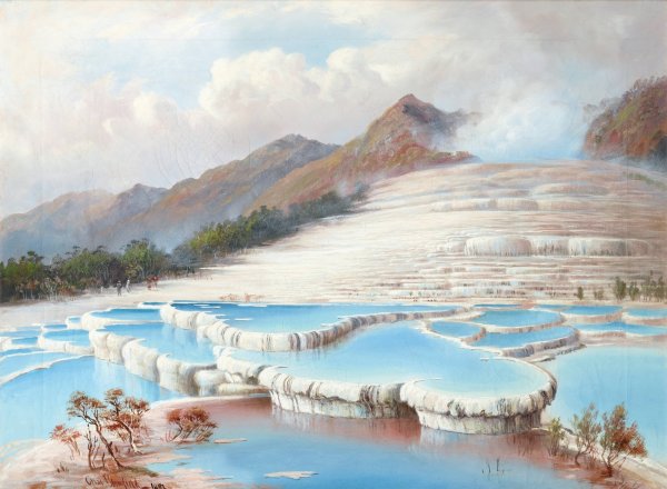 White Terraces  by Charles Blomfield - Hand-Painted Oil Painting Reproduction