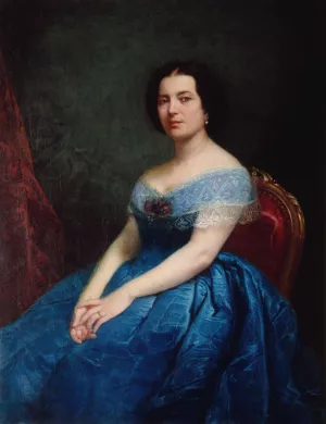 Portrait d'Ernesta Grisi by Charles Bonnegrace Oil Painting