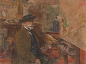Self Portrait by Charles Boom Oil Painting