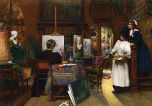 The Female Artists by Charles Boom Oil Painting