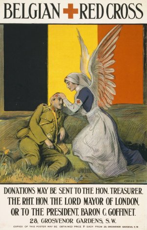 Belgian Red Cross Oil painting by Charles Buchel