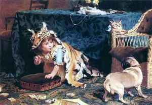 A Monster by Charles Burton Barber Oil Painting