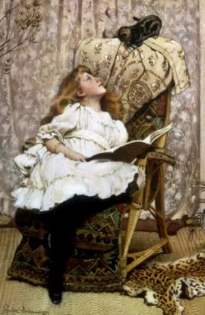 A Rival Attraction painting by Charles Burton Barber