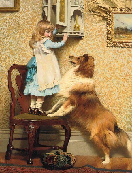 Main Product Photo of A Secret Place  Painting by Charles Burton Barber