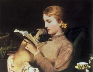 Blond and Brunette painting by Charles Burton Barber