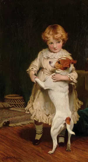 My First Partner by Charles Burton Barber - Oil Painting Reproduction