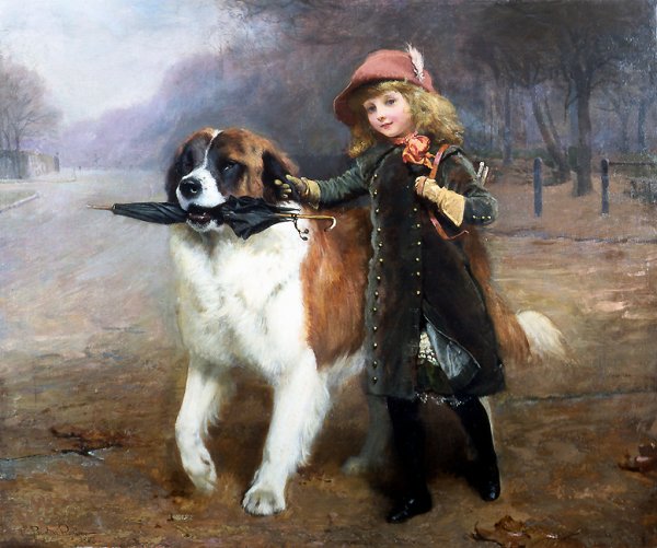 Main Product Photo of Off to School Painting by Charles Burton Barber