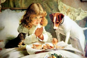 Suspense by Charles Burton Barber - Oil Painting Reproduction