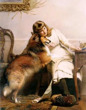 Sweethearts by Charles Burton Barber - Oil Painting Reproduction