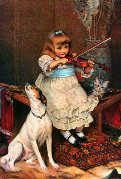 Main Product Photo of The Broken String Painting by Charles Burton Barber