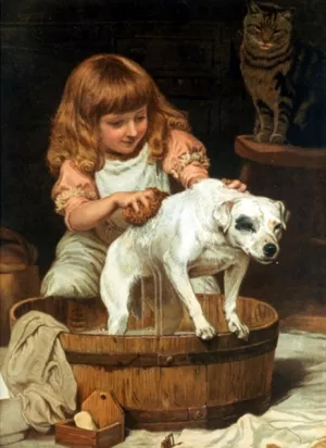 The Order of the Bath by Charles Burton Barber - Oil Painting Reproduction