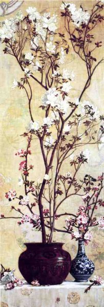 Main Product Photo of Azaleas and Apple Blossoms Painting by Charles Caryl Coleman