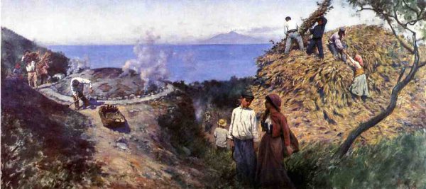 Main Product Photo of Harvesting Scene Painting by Charles Caryl Coleman