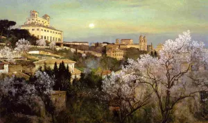 Il Pincio with a View of Villa Medici by Charles Caryl Coleman - Oil Painting Reproduction