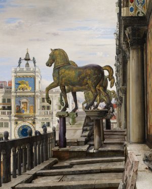 The Bronze Horses of San Marco, Venice by Charles Caryl Coleman Oil Painting