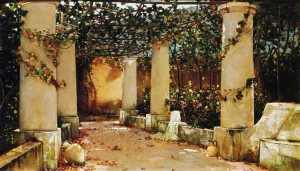 The Villa Castello, Capri by Charles Caryl Coleman - Oil Painting Reproduction