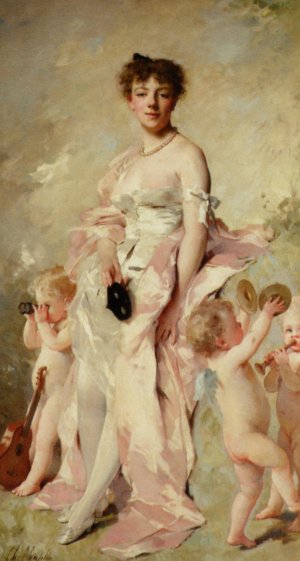 An Elegant Beauty Oil painting by Charles Chaplin