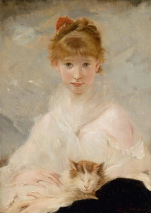 Der kleine Liebling by Charles Chaplin Oil Painting
