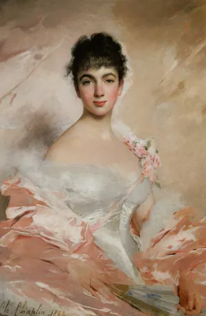 Femme en Rose by Charles Chaplin - Oil Painting Reproduction