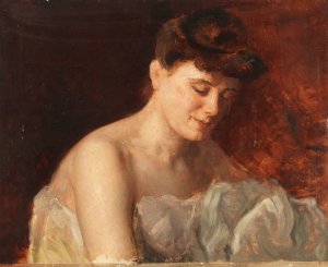 Frauenportrat by Charles Chaplin Oil Painting