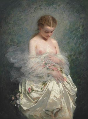 Jeune fille aux seins nus by Charles Chaplin Oil Painting