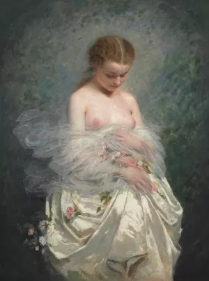 Jeune fille aux seins nus Oil painting by Charles Chaplin