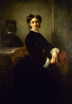Portrait de Madame Charles Chaplin by Charles Chaplin Oil Painting