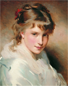 Portrait of an Unknown Beauty Oil painting by Charles Chaplin