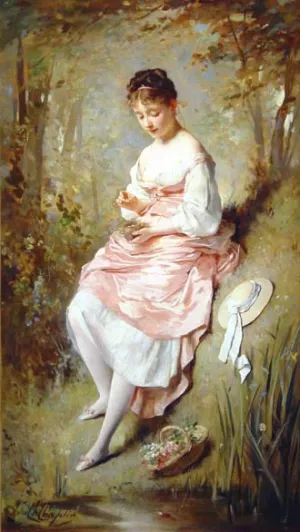 The Birds Nest by Charles Chaplin Oil Painting