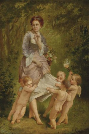 Venus With Putti by Charles Chaplin Oil Painting
