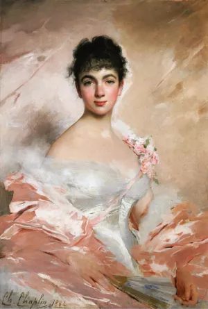 Woman in Pink by Charles Chaplin Oil Painting