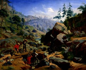 Miners In The Sierras Oil painting by Charles Christian Nahl