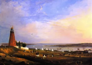The Entertainment of the Boston Rifle Rangers by the Portland Rifle Club in Portland Harbor, August 12, 1829 by Charles Codman Oil Painting